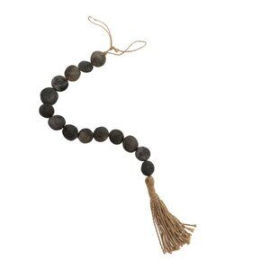 NWT Burnt Terracotta Decor Beads BLACK INDIABA 25"